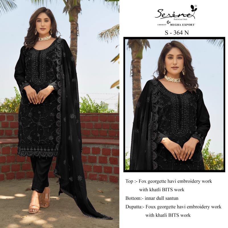 Serine S 364 Organza Pakistani Suits Wholesale Catalog 