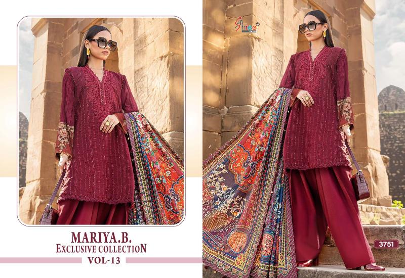 Shree Fabs Mariya B Exclusive Collection Vol 13 Catalog Cotton Dupatta pakistani suit