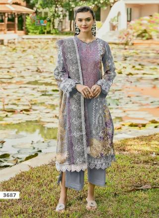 Shree Needle Wonder Lawn Collection Vol 6 Chiffon Dupatta wholesale salwar kameez online