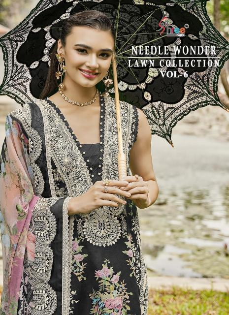 Shree Needle Wonder Lawn Collection Vol 6 Chiffon Dupatta wholesale salwar kameez online
