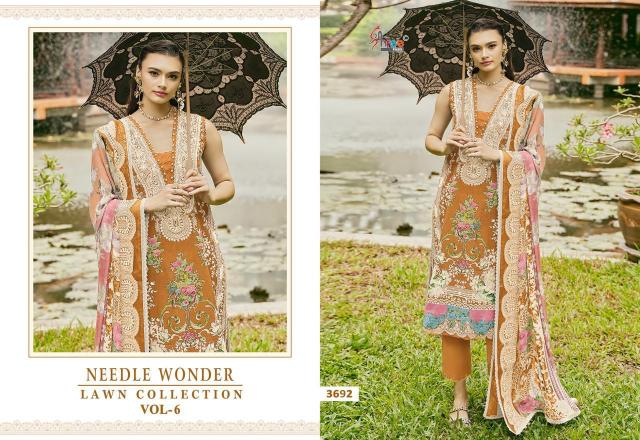 Shree Needle Wonder Lawn Collection Vol 6 Cotton Dupatta wholesale salwar kameez pakistani