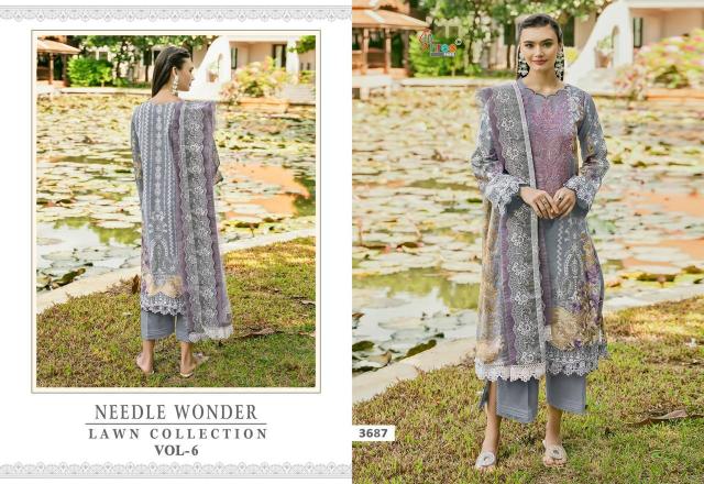 Shree Needle Wonder Lawn Collection Vol 6 Cotton Dupatta wholesale salwar kameez pakistani