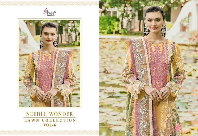 Shree Needle Wonder Lawn Collection Vol 6 Cotton Dupatta wholesale salwar kameez pakistani