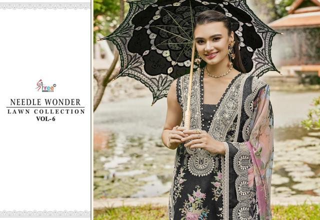 Shree Needle Wonder Lawn Collection Vol 6 Cotton Dupatta wholesale salwar kameez pakistani