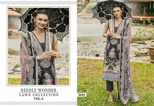 Shree Needle Wonder Lawn Collection Vol 6 Cotton Dupatta wholesale salwar kameez pakistani