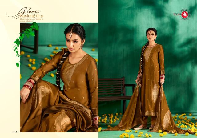 Triple Aaa Pari Viscose Jacquard Dress Material Wholesale Catalog