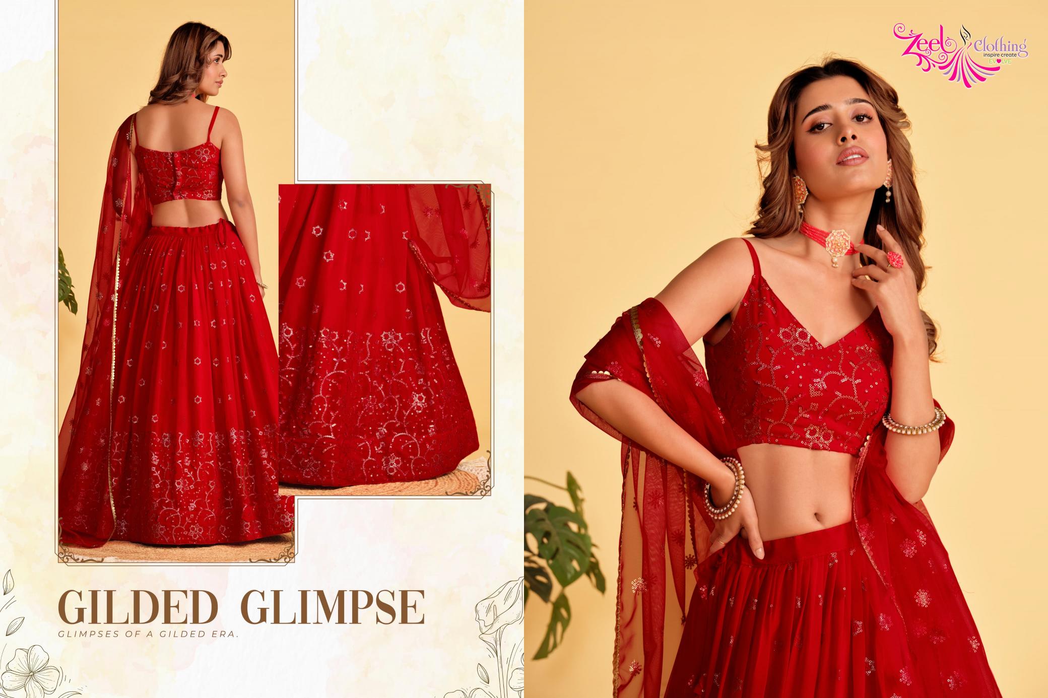 Zeel Clothing Antique Aura Catalog wholesale lehenga market in amritsar