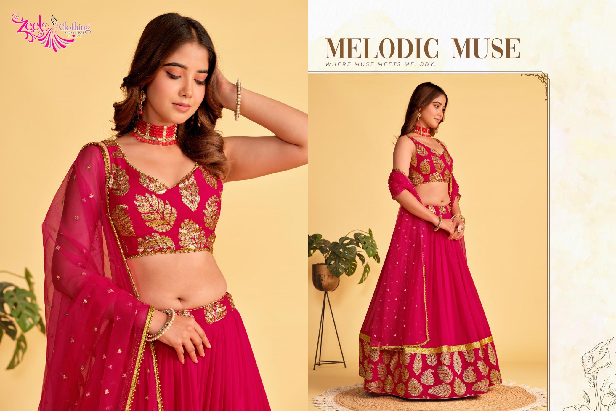 Zeel Clothing Antique Aura Catalog wholesale lehenga market in amritsar