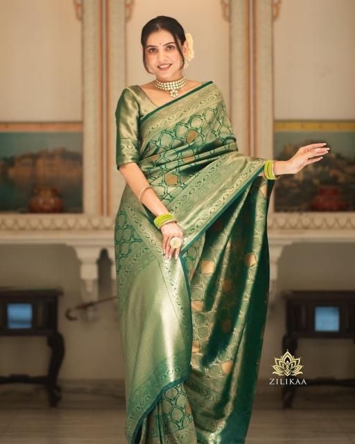 Zilikaa Banarasi 40154 Festive Wear buy pure banarasi silk saree online india