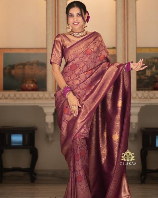 Zilikaa Banarasi 40154 Festive Wear buy pure banarasi silk saree online india