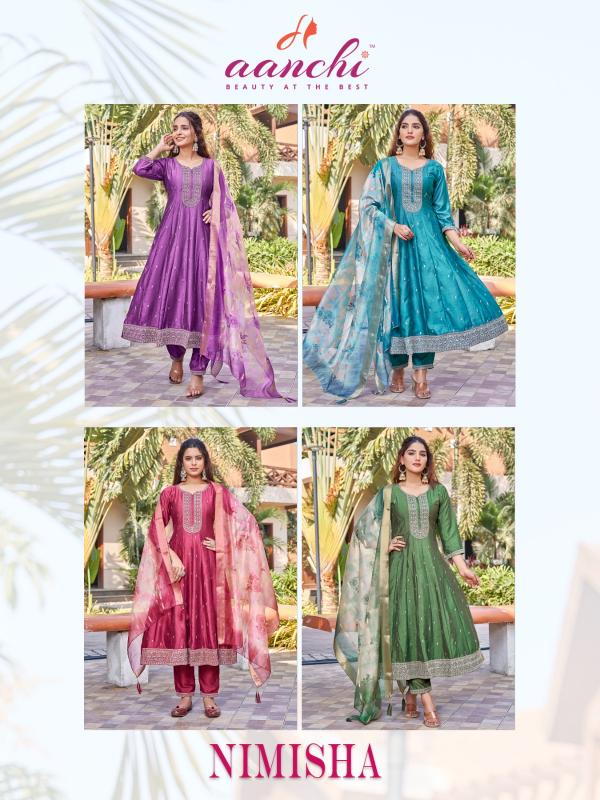 Aanchi Nimisha Catalog silk kurti catalogue