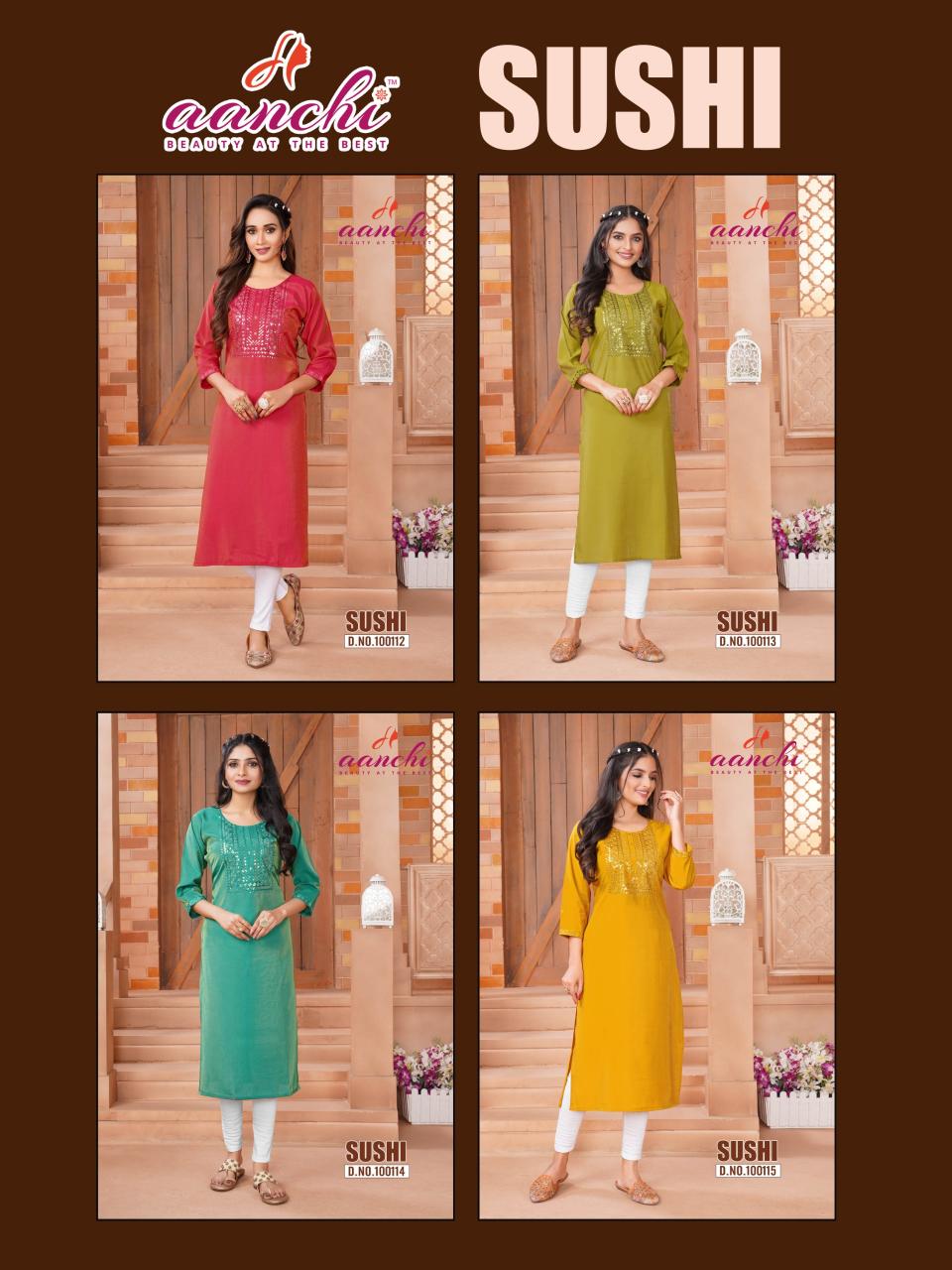 Aanchi Sushi catalog kurti wholesale market in india