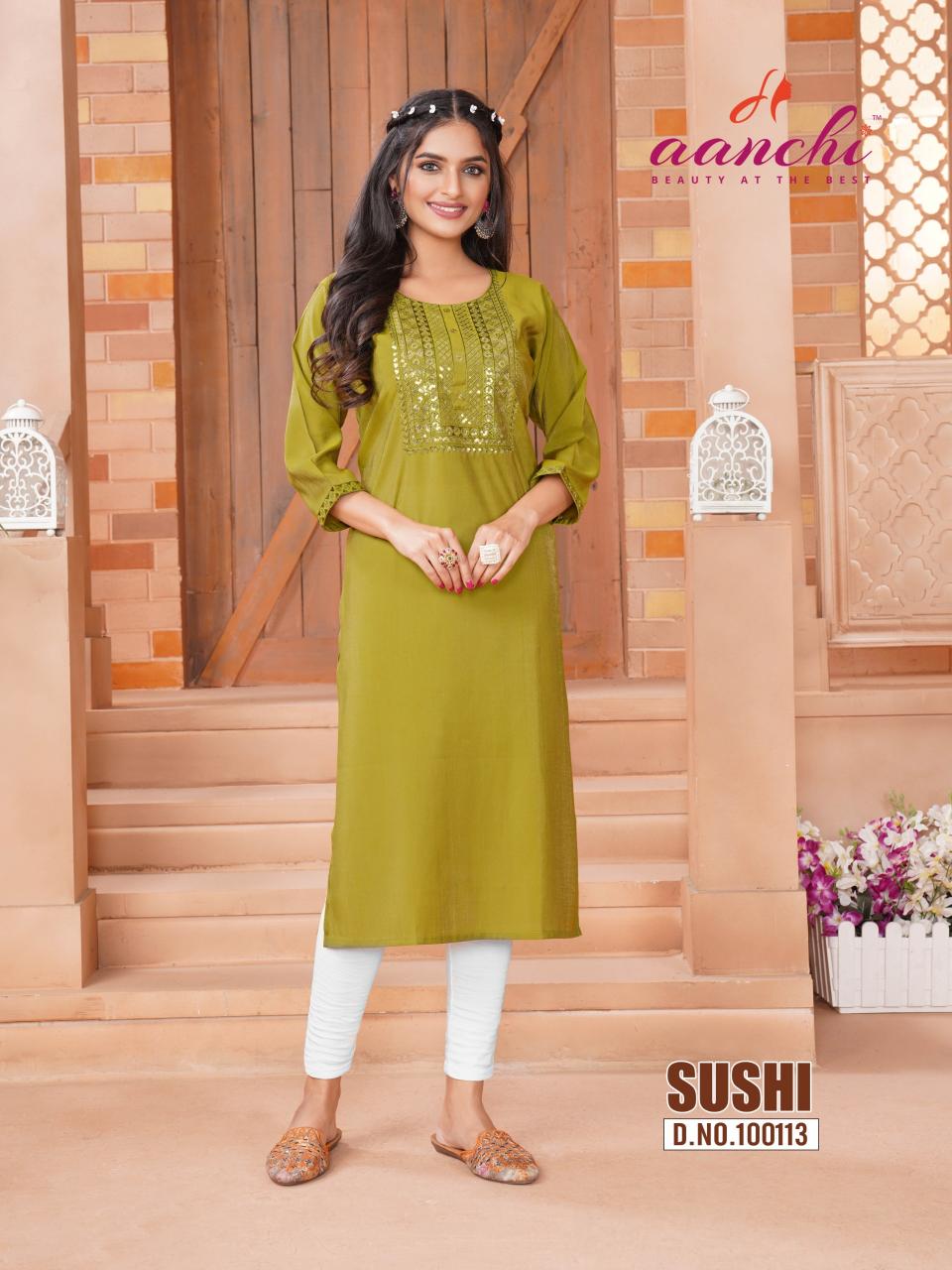 Aanchi Sushi catalog kurti wholesale market in india