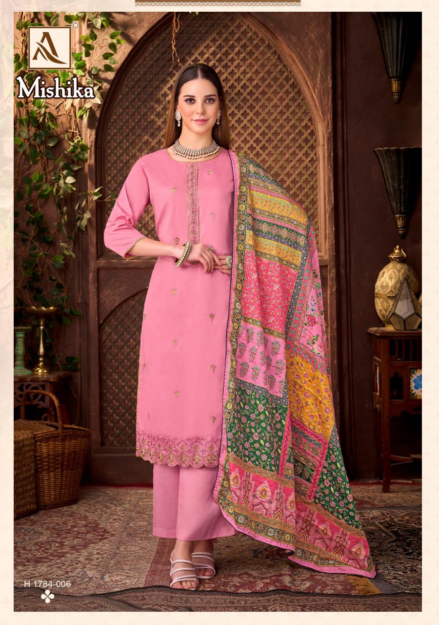 Alok Mishika Catalog surat dress material wholesale shop