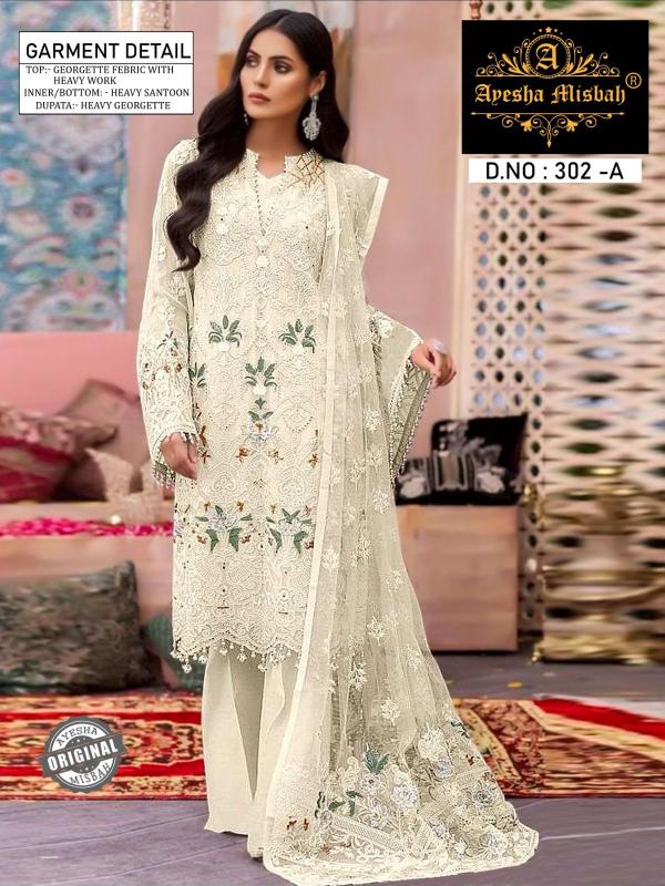 Ayesha Misbah 302 Catalog Georgette pakistani suits online shopping india