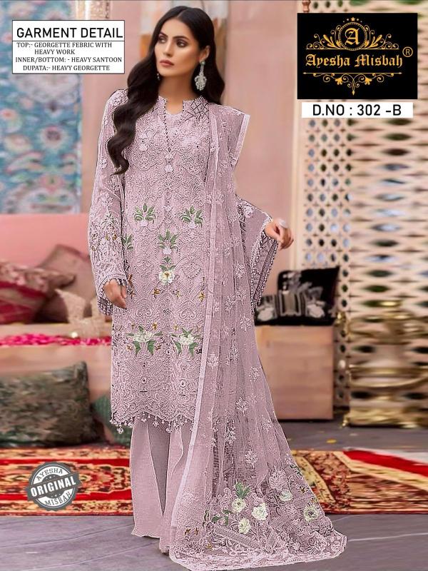 Ayesha Misbah 302 Catalog Georgette pakistani suits online shopping india