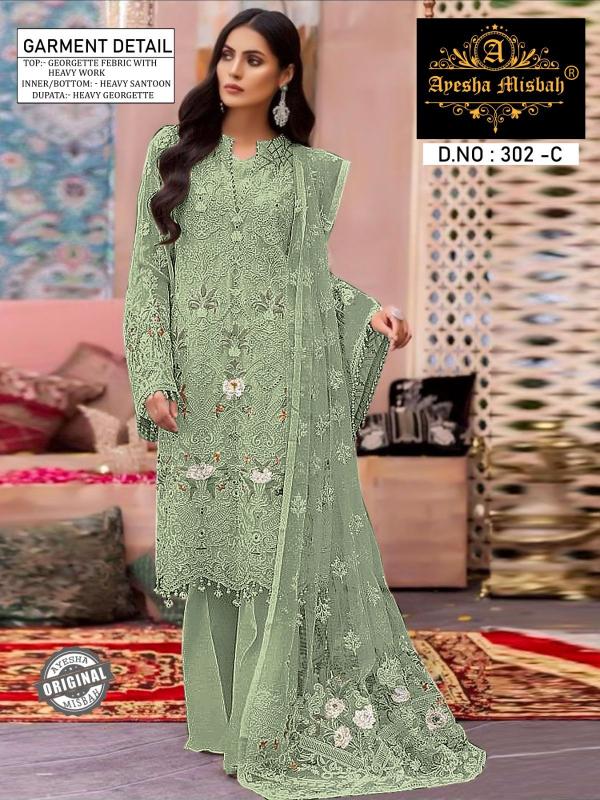 Ayesha Misbah 302 Catalog Georgette pakistani suits online shopping india