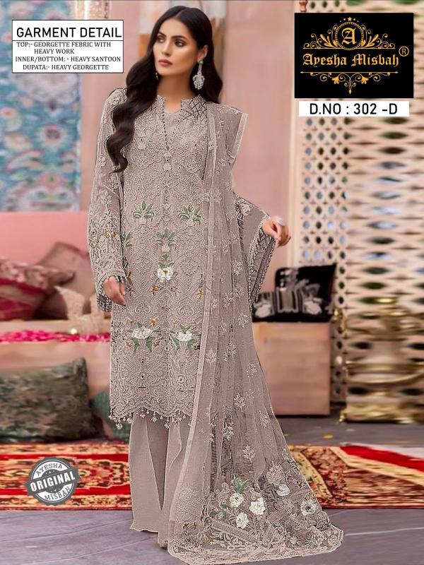 Ayesha Misbah 302 Catalog Georgette pakistani suits online shopping india