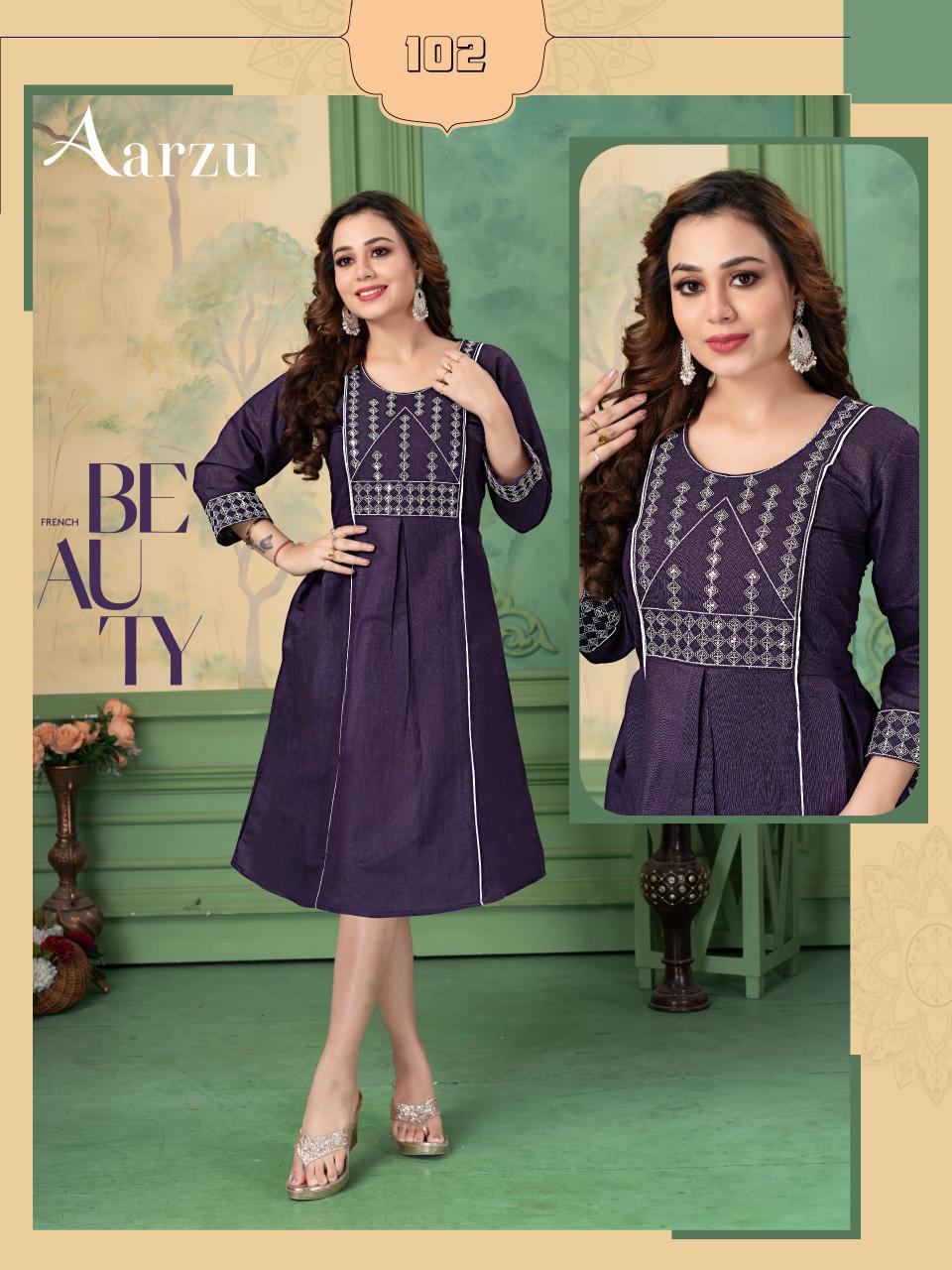 Beauty Aarzu Catalog wholesale kurti manufacturer