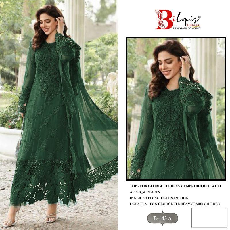 Bilqis B 143 A To D catalog Georgette pakistani suits shop in pune