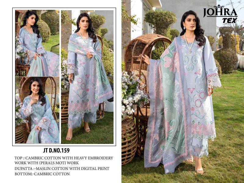 Johra Tex 159 catalog Cambric Cotton pakistani cotton suits