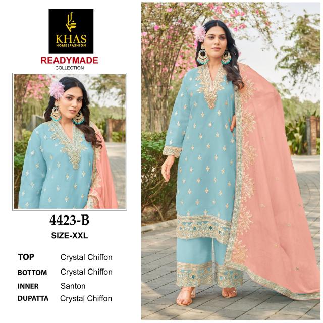 Khas 4423 Catalog Embroidered Ready Made pakistani suit design for girls
