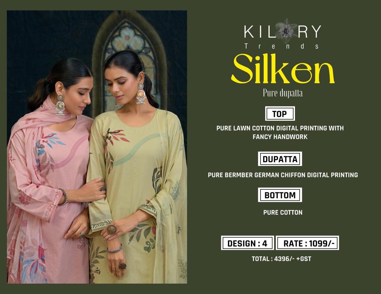 Kilory Silken Catalog salwar suits wholesale