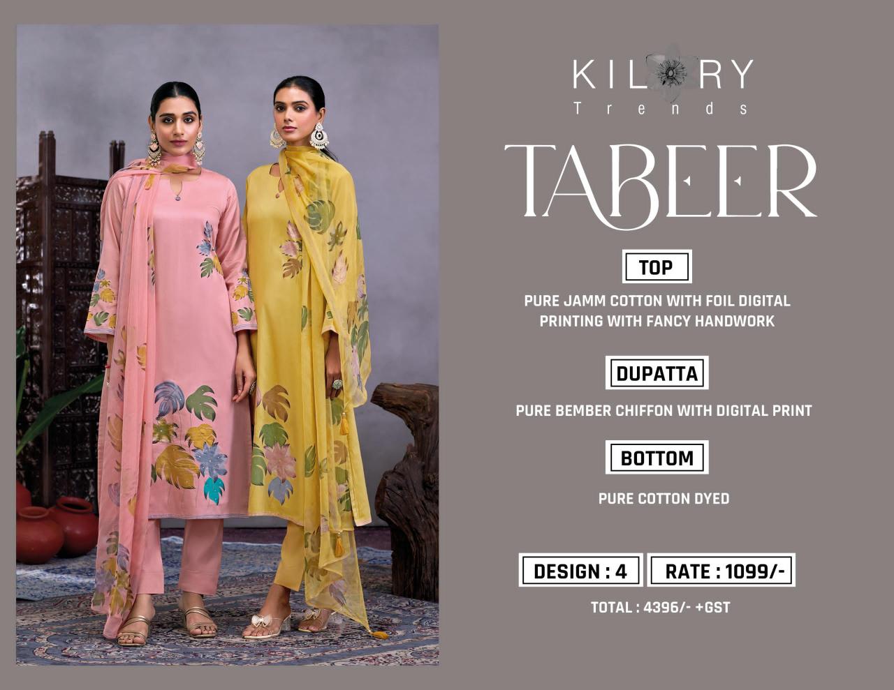 Kilory Tabeer Catalog indian salwar kameez wholesale price
