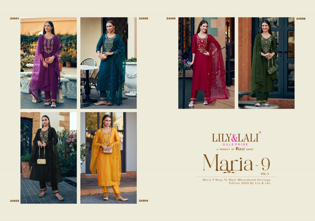 Lily & Lali Maria 9 Vol 5 Catalog latest kurti neck designs catalogue