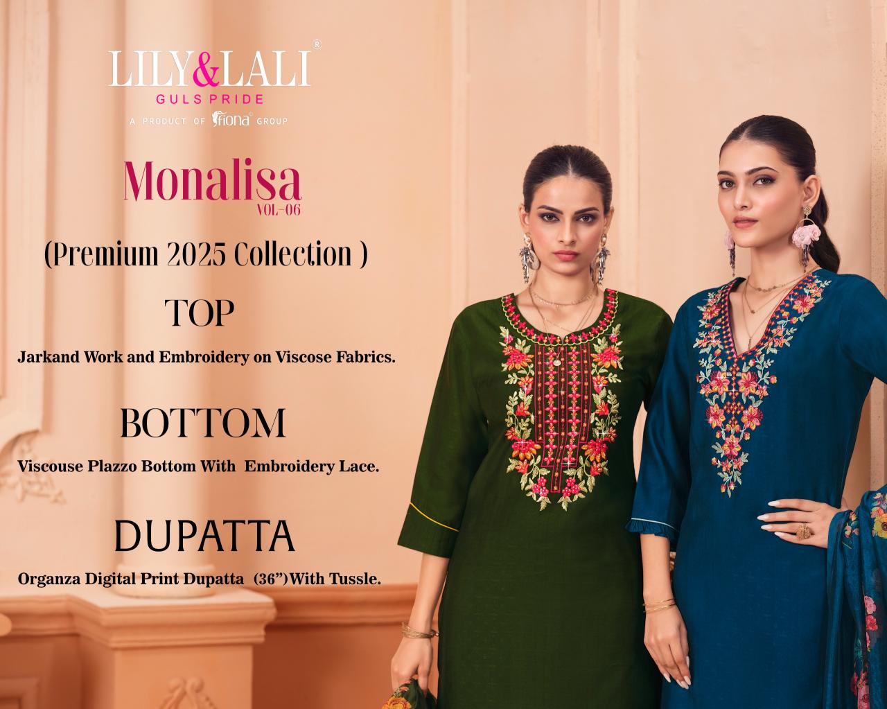 Lily & Lali Monalisa Vol 6 catalog buy catalogue embroidered kurtis online india