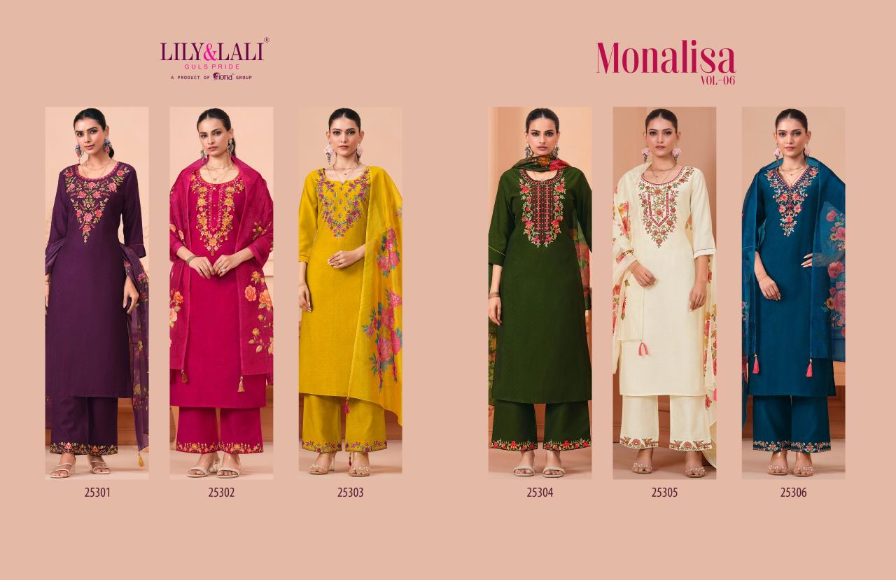Lily & Lali Monalisa Vol 6 catalog buy catalogue embroidered kurtis online india