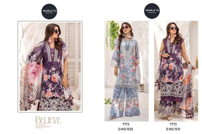 Mehboob Tex 1525 And 1531 Catalog Chiffon Dupatta pakistani suits neck