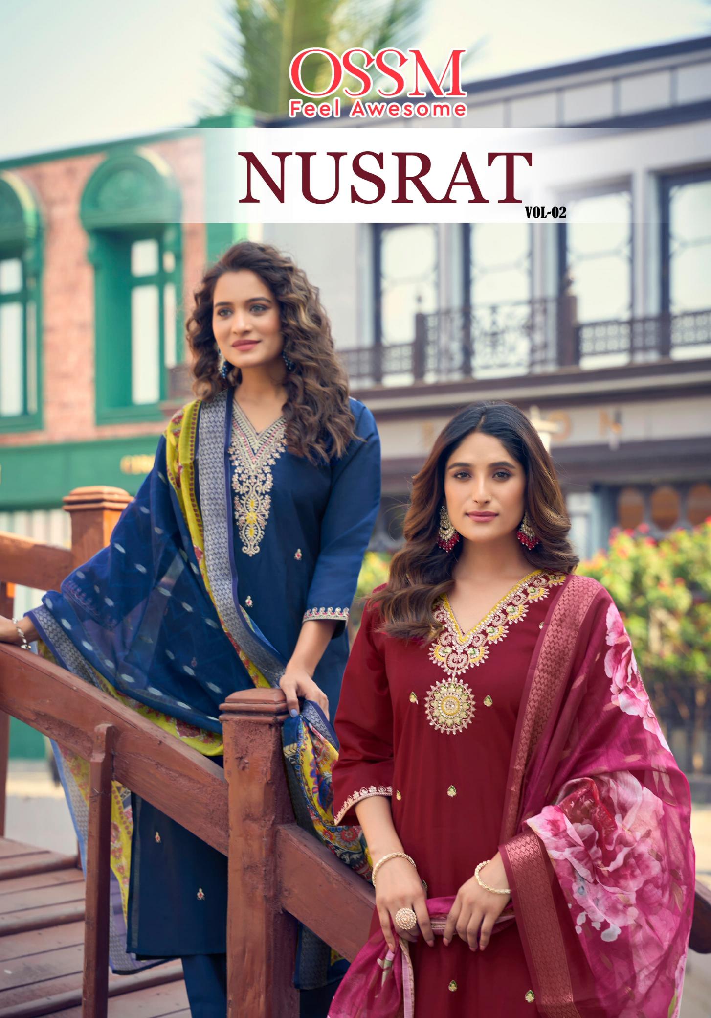 Ossm Nusrat Vol 3 Catalog divyanshi kurtis catalogue wholesale