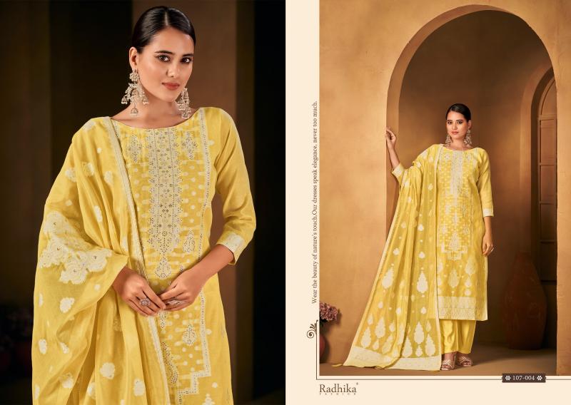 Radhika Azara Banarashi Adha Vol 3 Catalog surat dress material wholesalers in chennai