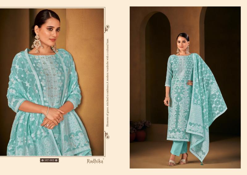 Radhika Azara Banarashi Adha Vol 3 Catalog surat dress material wholesalers in chennai