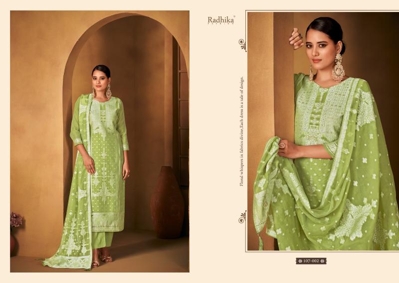 Radhika Azara Banarashi Adha Vol 3 Catalog surat dress material wholesalers in chennai