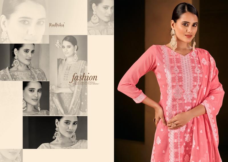 Radhika Azara Banarashi Adha Vol 3 Catalog surat dress material wholesalers in chennai