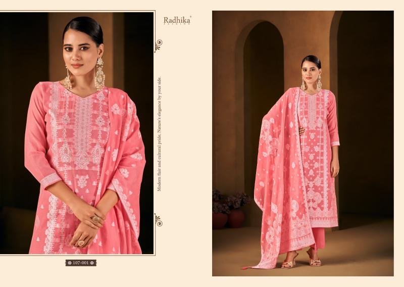 Radhika Azara Banarashi Adha Vol 3 Catalog surat dress material wholesalers in chennai