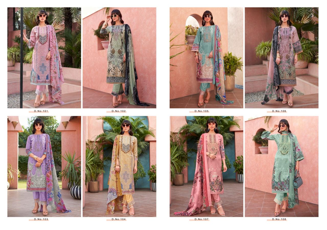 Shree Fabs Mashaal Emb Lawn Collection Vol 1catalog Cotton Dupatta pakistani suits suppliers