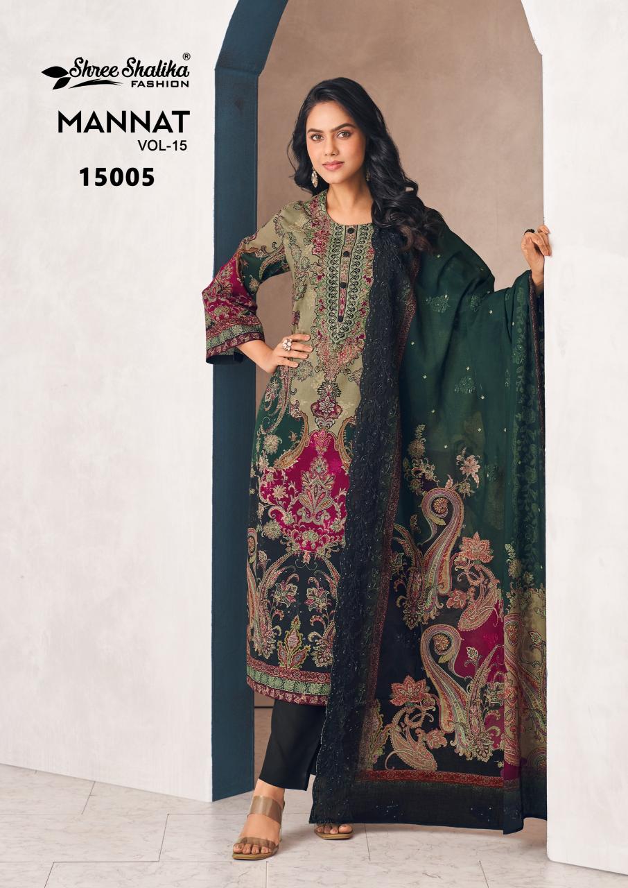 Shree Shalika Mannat Vol 15 Catalog unstitched salwar kameez wholesalers in india