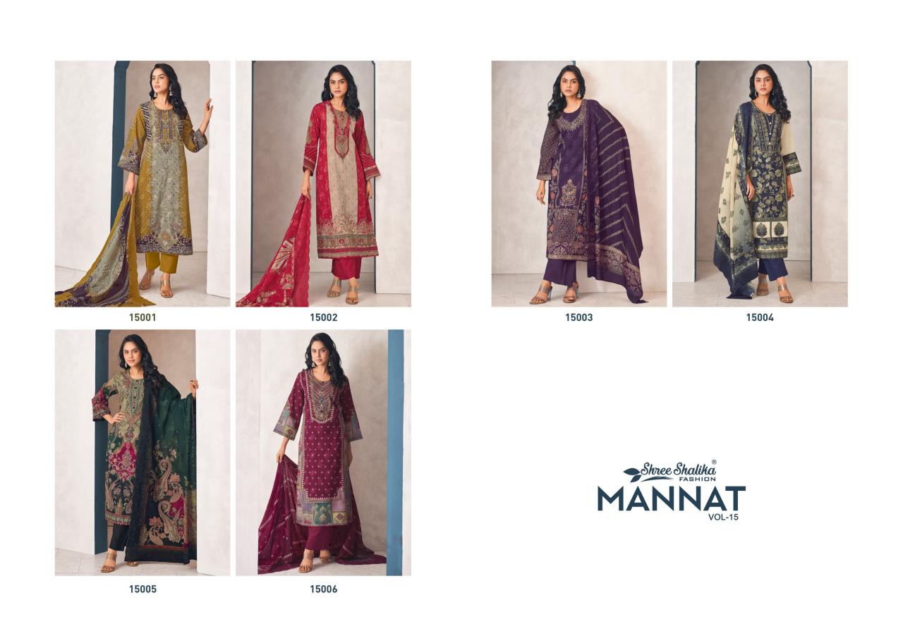 Shree Shalika Mannat Vol 15 Catalog unstitched salwar kameez wholesalers in india