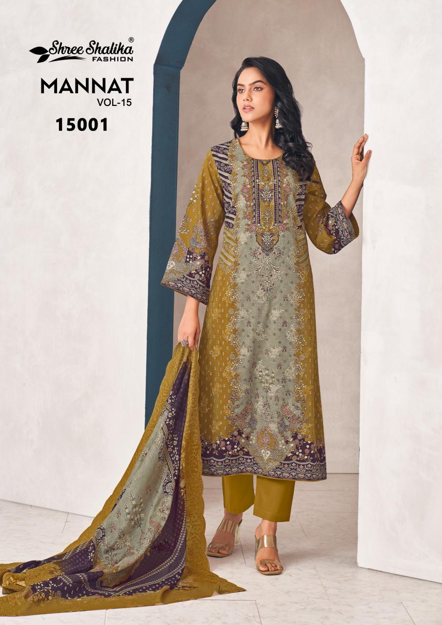 Shree Shalika Mannat Vol 15 Catalog unstitched salwar kameez wholesalers in india
