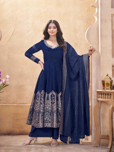 Shubhkala Festive Flair Catalog Roman Silk churidar salwar kameez wholesale market