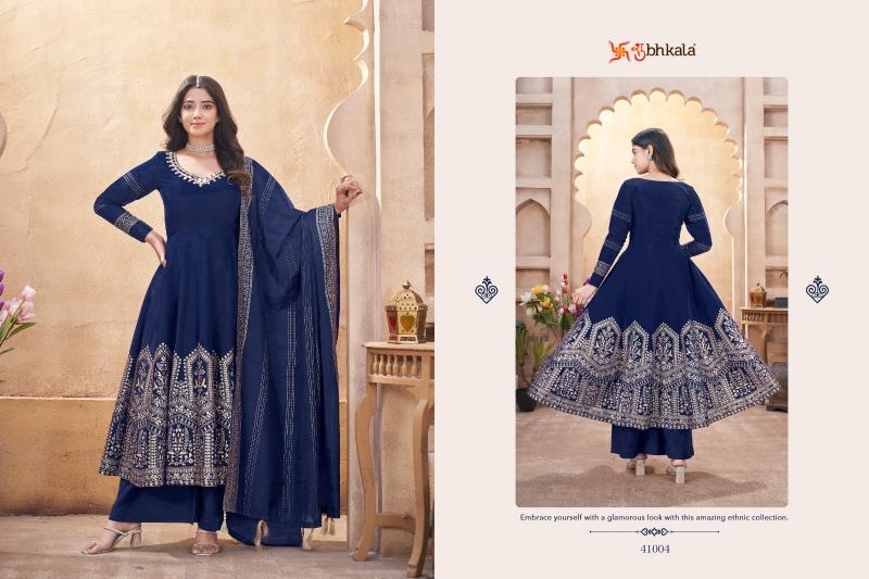 Shubhkala Festive Flair Catalog Roman Silk churidar salwar kameez wholesale market