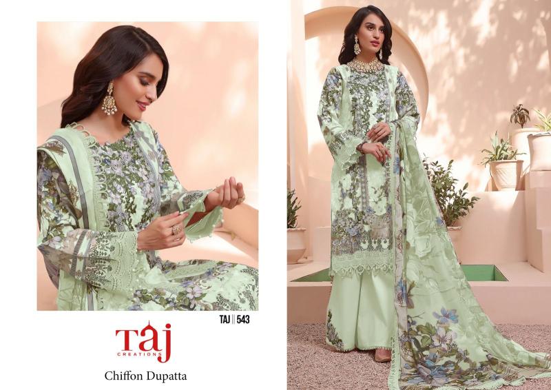 Taj 419 And 543 catalog Chiffon Dupatta pakistani wedding salwar suits