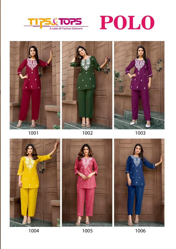 Tips & Tops Polo Catalog Heavy Reyon Co Ord Set