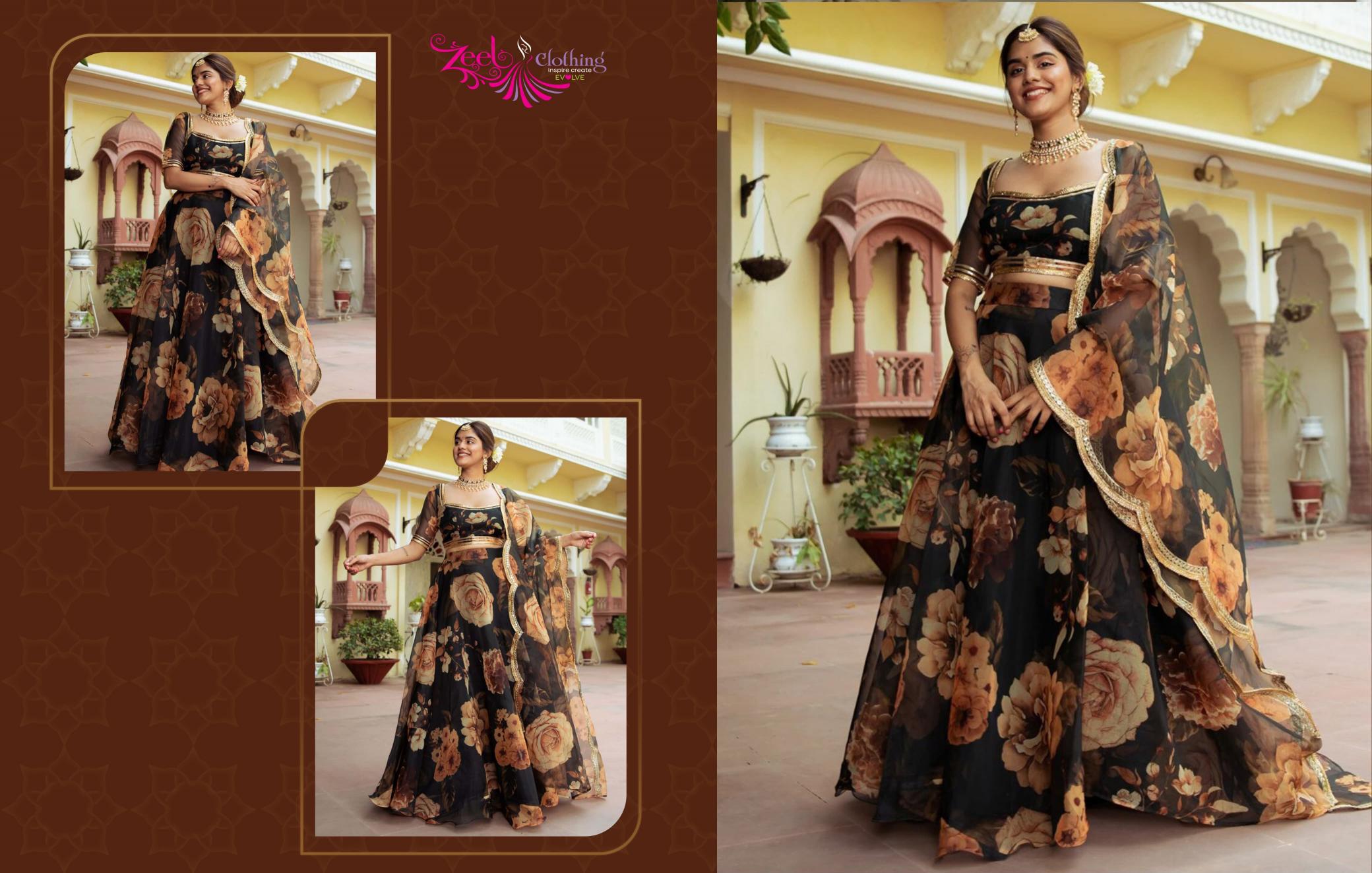 Zeel Clothing Volume 23 Catalog wholesale lehenga surat