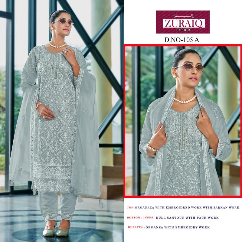 Zuraiq 105 ABCD Catalog pakistani salwar suit design