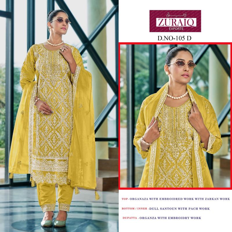 Zuraiq 105 ABCD Catalog pakistani salwar suit design