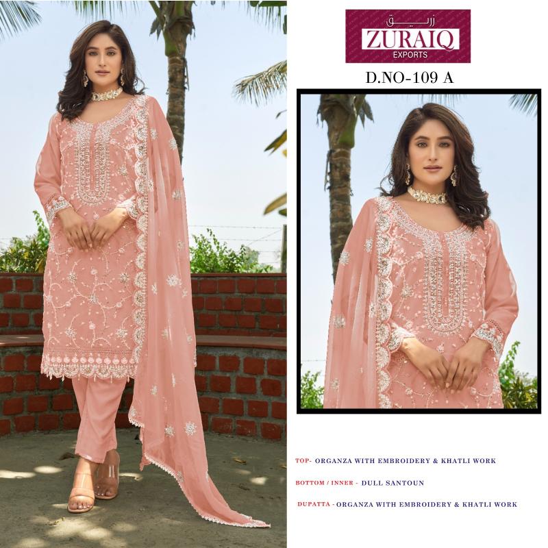 Zuraiq 109 ABC Catalog pakistani suits in kolkata